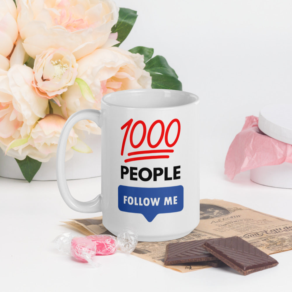 1000 People Follow Me Mug