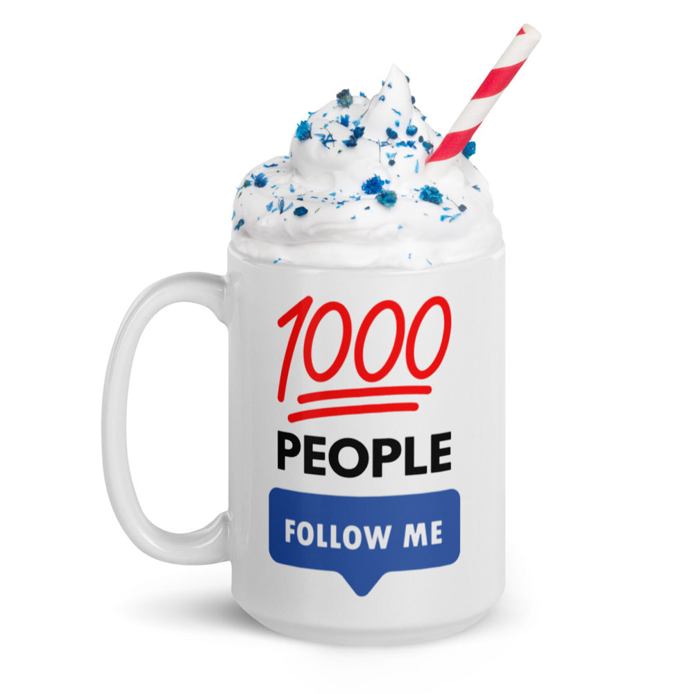 1000 People Follow Me Mug