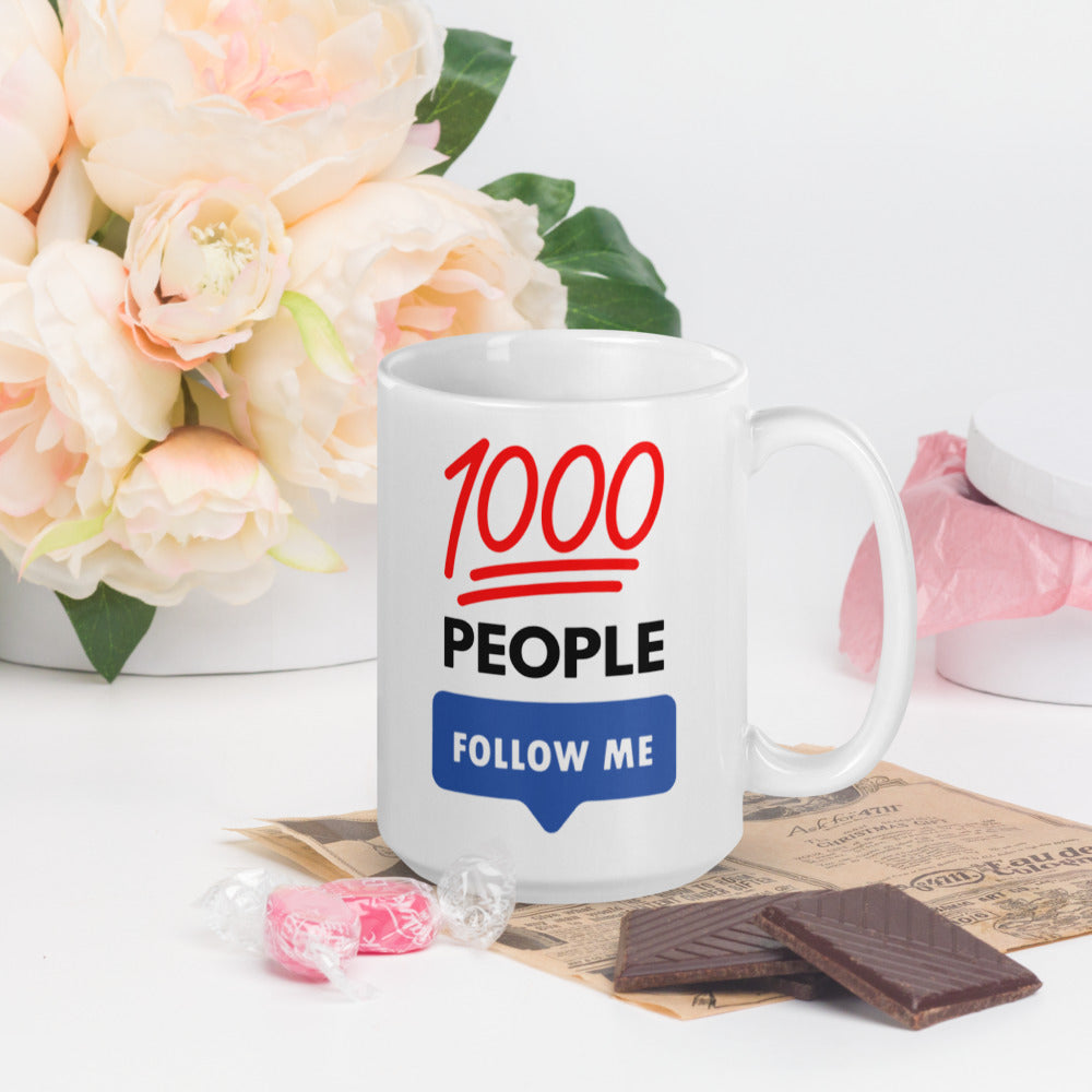 1000 People Follow Me Mug